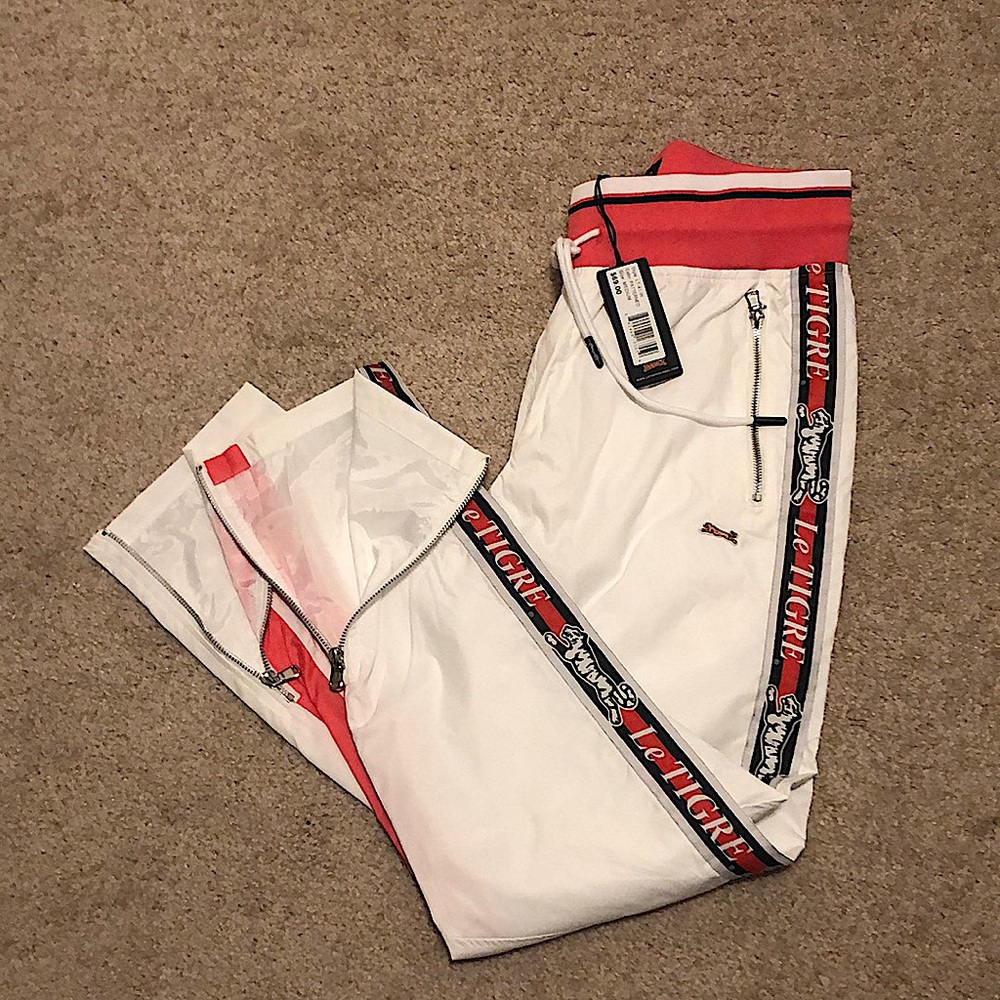 White/salmon le tigre  sweatpants